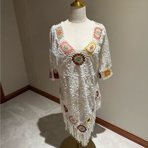 Crochet Floral Swim Coverup